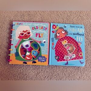 There was an old lady who swallowed a fly Children's Storybook Set of 2